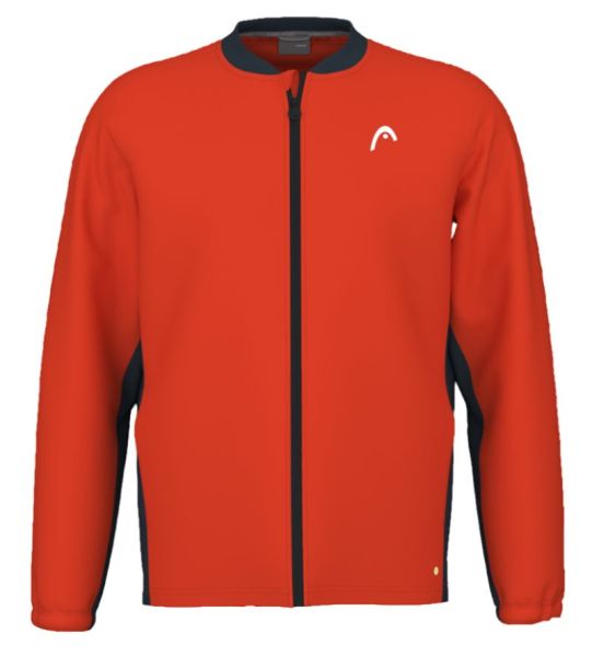 Férfi tenisz pulóver Head Breaker Jacket - orange alert/navy