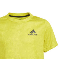 Marškinėliai berniukams Adidas Heat Ready Primeblue Freelift Tee - acid yellow/wild pine/white Marškinėliai berniukams Adidas Heat Ready Primeblue Freelift Tee - acid yellow/wild pine/white