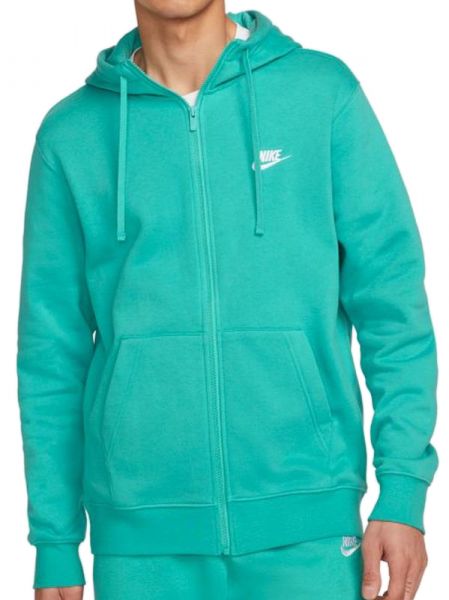 Sweat de tennis pour hommes Nike Swoosh M Club Hoodie FZ BB - washed teal/washed teal/white