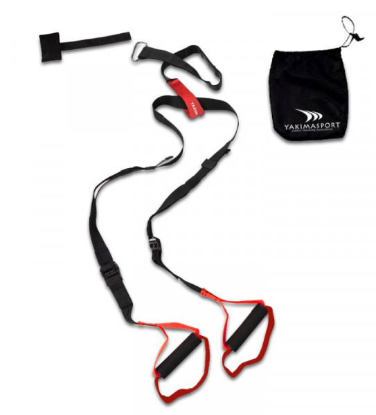 Taśma treningowa Yakimasport Suspension Training Harness - black/red