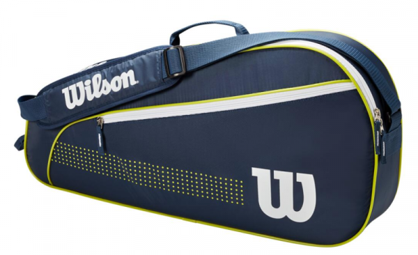  Wilson Junior 3 Pk Tennis Bag - navy/white/lime green