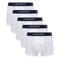 Bokserice Lacoste Casual Cotton Stretch Boxer 5P - white