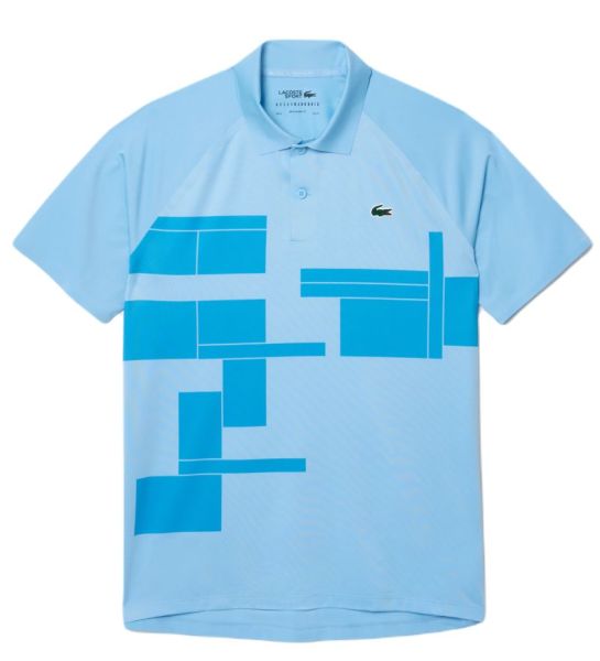 Polo de tennis pour hommes Lacoste Tennis x Novak Djokovic Regular Fit On Court - Bleu