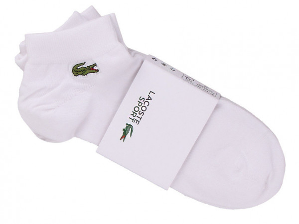Calcetines de tenis  Lacoste SPORT Low-Cut Cotton Socks 3P - white/white/white