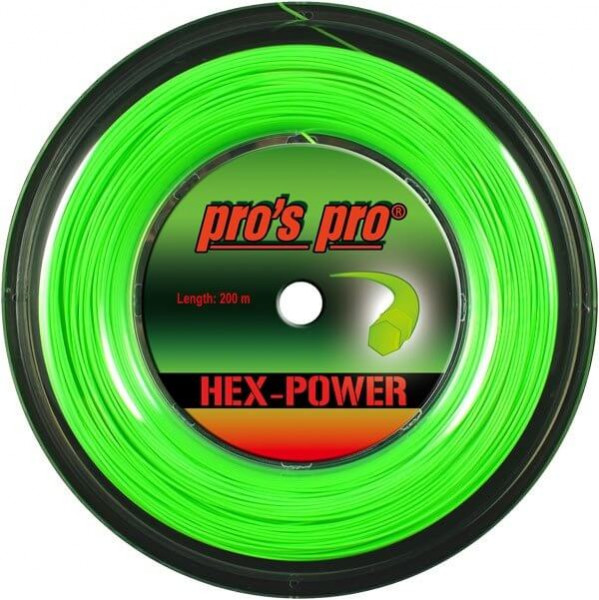 Tenisz húr Pro's Pro Hex-Power (200 m) - green