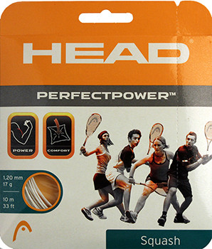 Squash húrok Head Perfect Power (10 m) - white