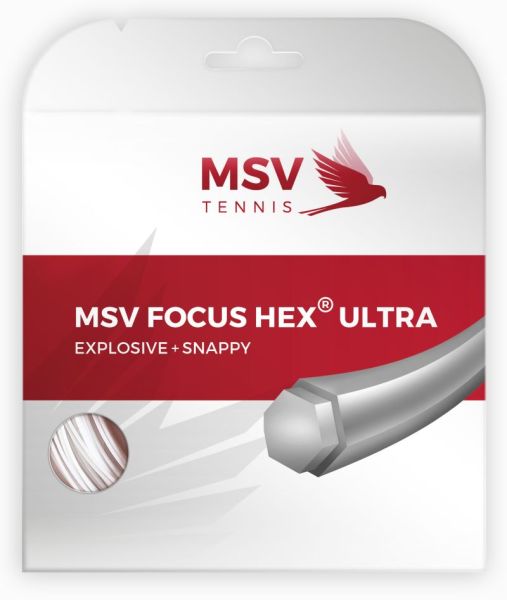 Cordes de tennis MSV Focus Hex Ultra (12 m) - white
