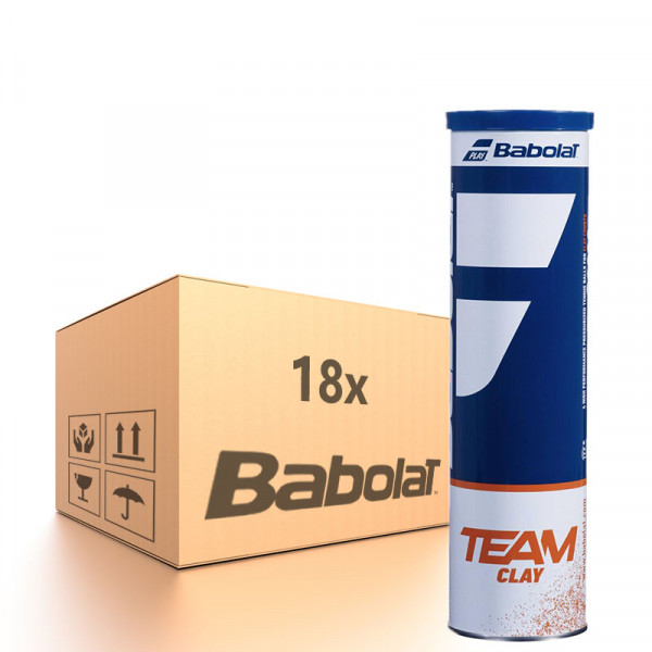 Karton piłek tenisowych Babolat Team Clay - 18 x 4B