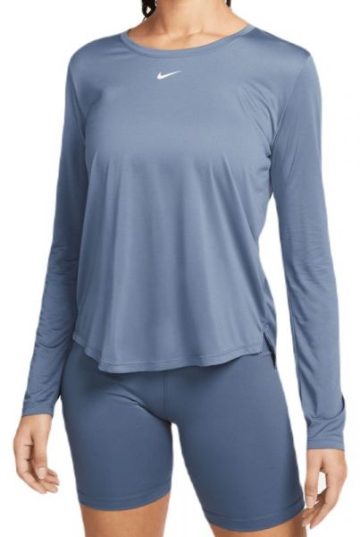Tricouri cu mânecă lungă dame Nike Dri-FIT One Standard Fit Top - diffused blue/white
