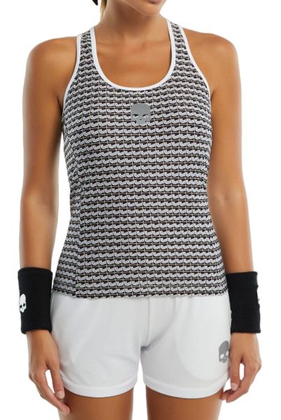 Top de tenis para mujer Hydrogen Pipe All Over Tech Tank Top - white/black