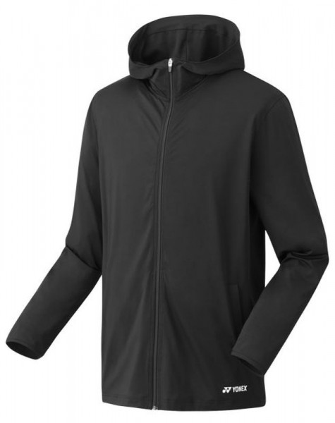 Herren Tennissweatshirt Yonex Men's Full Zip Hoodie - black