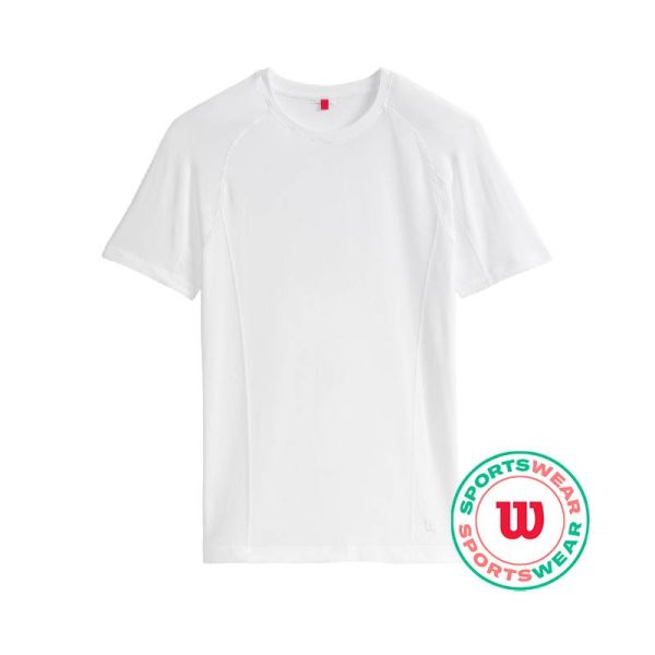 Men's T-shirt Wilson Players Seamless Crew 2.0 - bright white