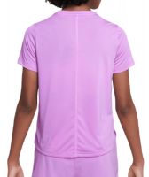 Marškinėliai mergaitėms Nike Dri-Fit One Short Sleeve Top GX - rush fuchsia/white Marškinėliai mergaitėms Nike Dri-Fit One Short Sleeve Top GX - rush fuchsia/white
