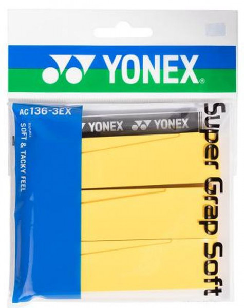 Owijki tenisowe Yonex Super Grap Soft 3P - yellow