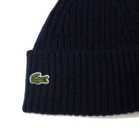 Zimska kapa Lacoste Rib Knit Beanie - navy blue Zimska kapa Lacoste Rib Knit Beanie - navy blue
