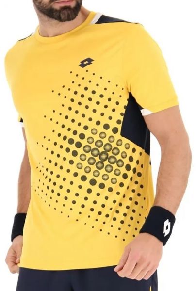 Herren Tennis-T-Shirt Lotto Top IV Tee 1 - saffron/navy blue