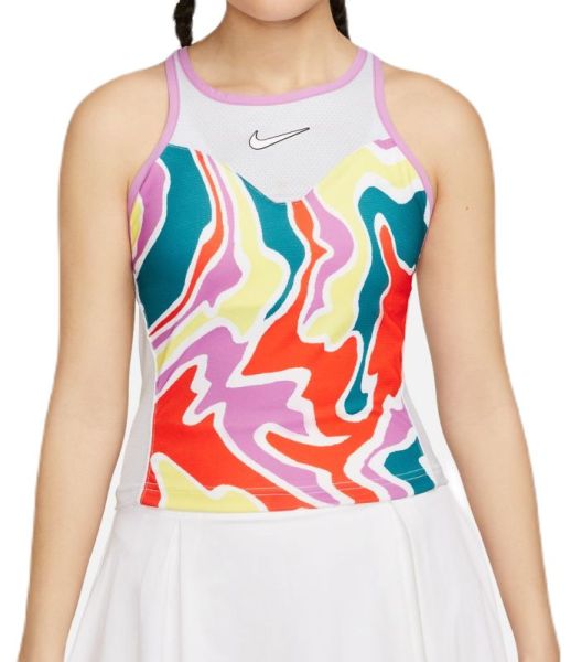 Marškinėliai moterims Nike Court Dri-Fit Slam Tennis Tank - rush fuchsia/football grey/white