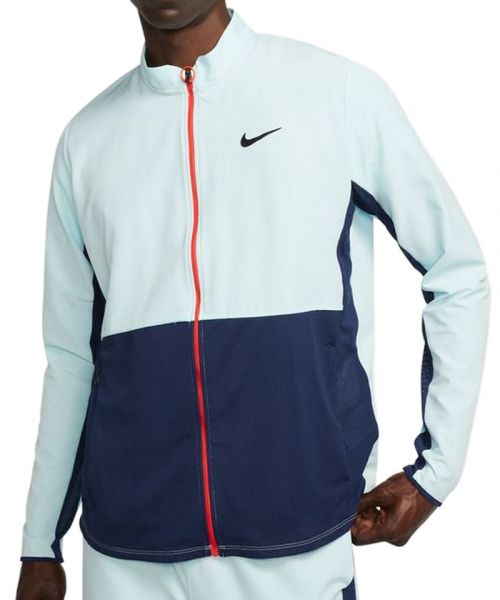 Meeste dressipluus Nike Court Advantage Packable Jacket - glacier blue/midnight navy/team orange/black