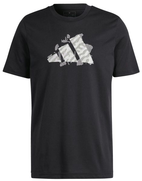 Teniso marškinėliai vyrams Adidas Tennis Logo Slam Graphic T-Shirt - black