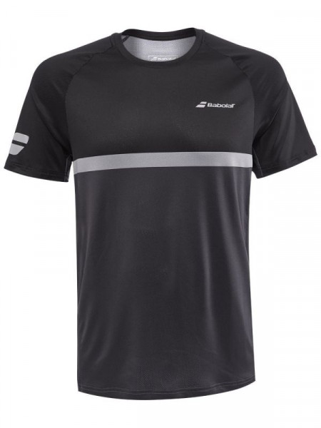 Herren Tennis-T-Shirt Babolat Compete Crew Neck Tee Men - black/black