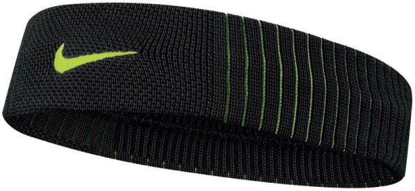 Frottee Stirnband Nike Dri-Fit Reveal Headband - black/volt/volt
