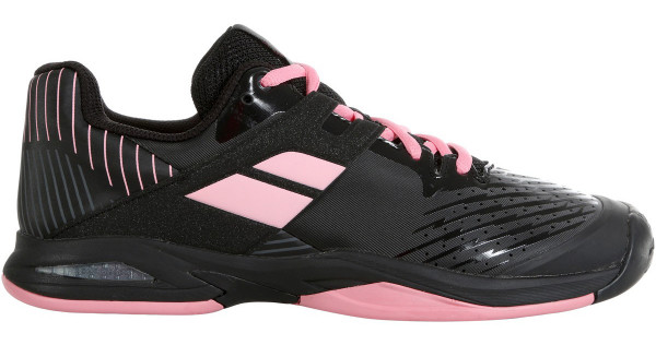 Jugend-Tennisschuhe Babolat Propulse All Court Junior - black/geranium pink