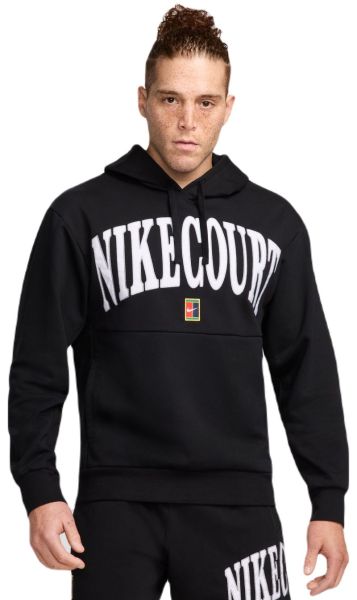 Férfi tenisz pulóver Nike Heritage Court Fleece - Fekete