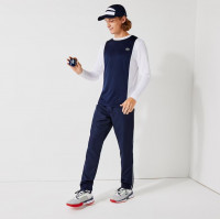 Pánske tričká (dlhý rukáv) Lacoste Men’s Sport Breathable Piqué Knit T-Shirt - navy blue/white/navy blue/whit Pánske tričká (dlhý rukáv) Lacoste Men’s Sport Breathable Piqué Knit T-Shirt - navy blue/white/navy blue/whit