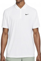Herren Tennispoloshirt Nike Men's Court Dri-Fit Solid Polo - white/black
