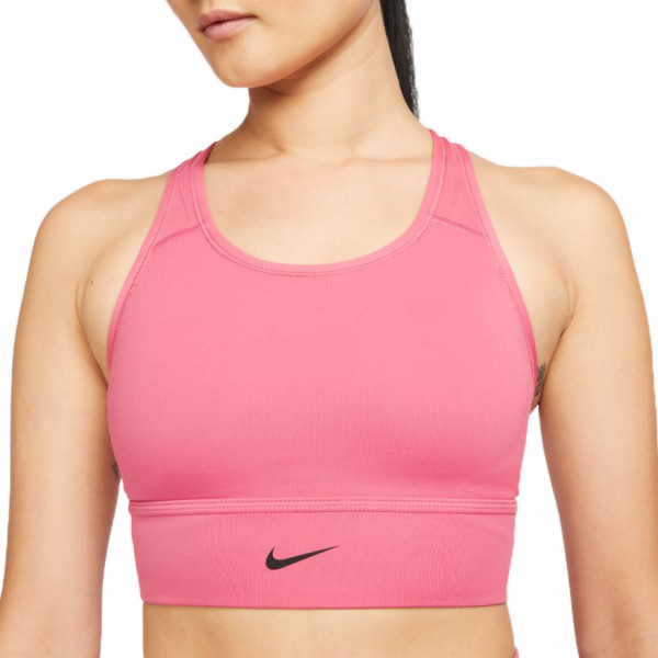 Sportski grudnjak Nike Dri-Fit Swoosh Long Line Bra W - archaed pink/black