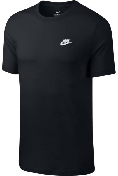 Herren Tennis-T-Shirt Nike NSW Club Tee M - Schwarz, Weiß