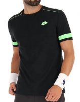 Teniso marškinėliai vyrams Lotto Superrapida V Tee - all black/green apple neo