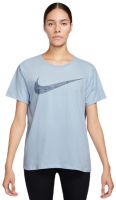 Women's T-shirt Nike Slam Dri-Fit Swoosh Top - light armory blue
