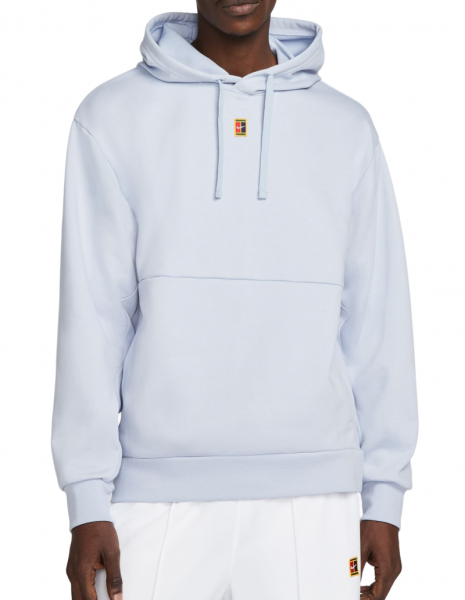 Herren Tennissweatshirt Nike Court Fleece Tennis Hoodie - blue whisper