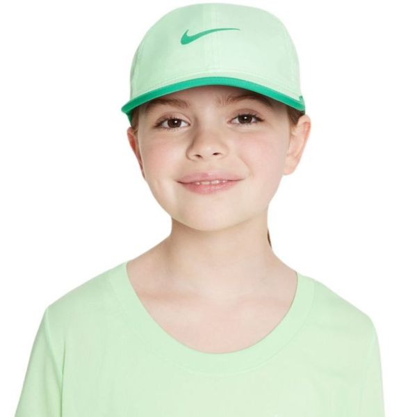 Casquette de tennis Nike Dri-Fit Club Kids' Unstructured Featherlight Cap - vapor green/stadium green/st