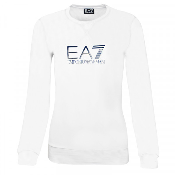 Dámská tenisová mikina EA7 Woman Jersey Sweatshirt - white