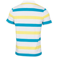 Muški teniski polo Lacoste Men's SPORT Striped Ultra-Light Cotton Polo Shirt - white/yellow/turquoise Muški teniski polo Lacoste Men's SPORT Striped Ultra-Light Cotton Polo Shirt - white/yellow/turquoise