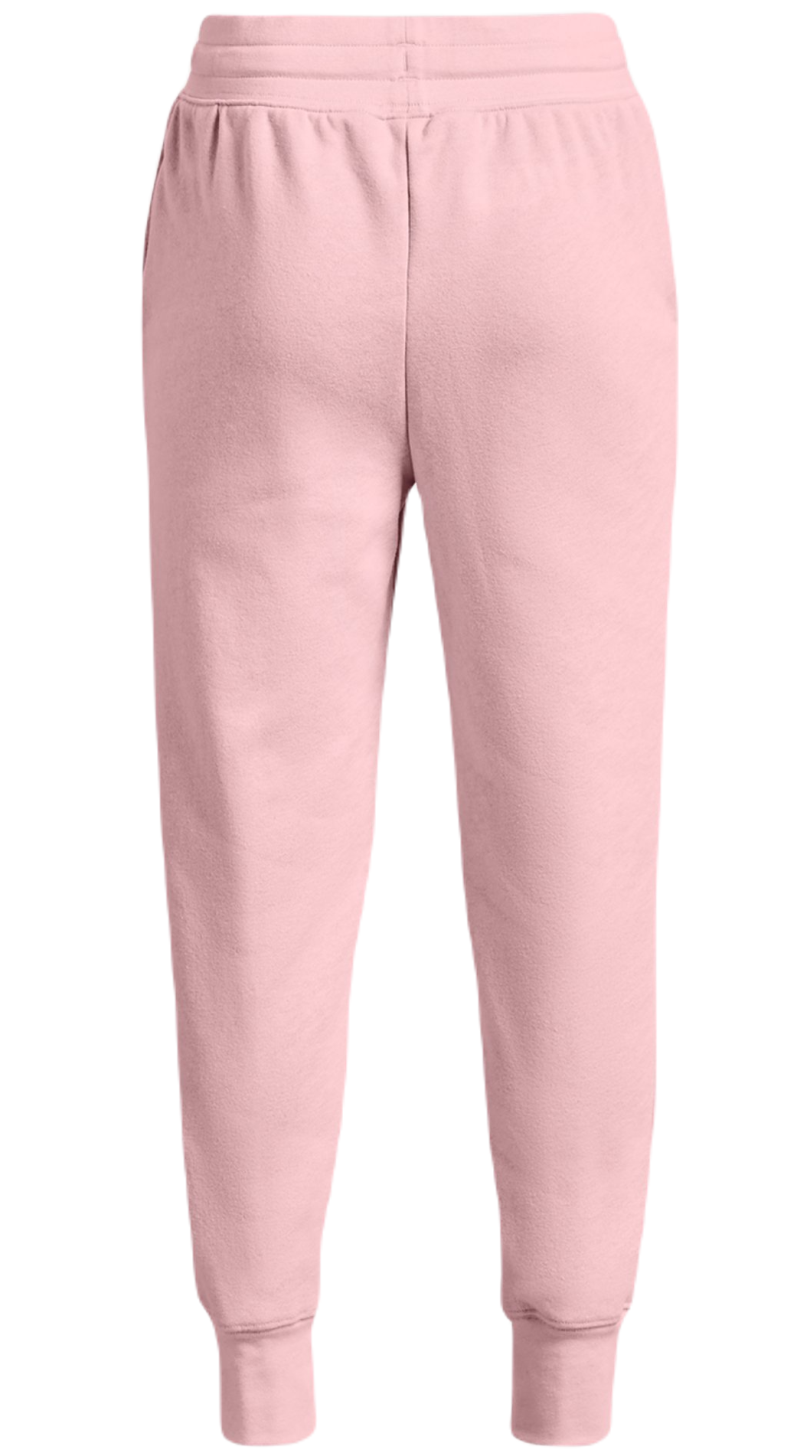 Girls' trousers Under Armour Girls UA Rival Fleece LU Joggers - prime pink/ white, Tennis Zone