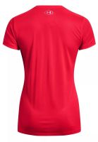 Tenisa T-krekls sievietēm Under Armour Tech Short Sleeve V-Neck - radio red/metallic silver Tenisa T-krekls sievietēm Under Armour Tech Short Sleeve V-Neck - radio red/metallic silver