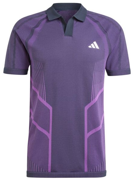 Ανδρικά Πόλο Μπλουζάκι Adidas Pro Seamless AEROREADY FreeLift - Μωβ