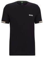 Męski T-Shirt BOSS x Matteo Berrettini Waffle-Fabric - Czarny