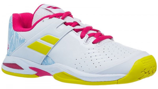Juniorskie buty tenisowe Babolat Propulse All Court Junior - white/red rose