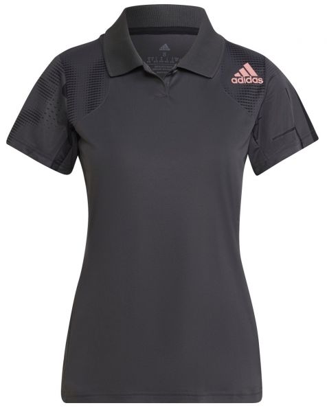 Damen Poloshirt Adidas W Club Graphic Polo - grey six/acid red