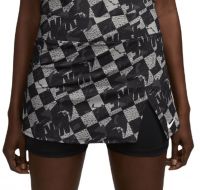 Damen Tennisrock Nike Court Dri-Fit Printed Victory Skirt - black/white