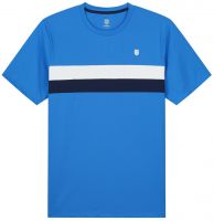 Тениска за момчета K-Swiss Tac Core Team Stripe Crew B - french blue