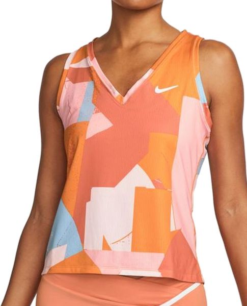 Top de tenis para mujer Nike Court Victory Print Tank W - hot curry/white