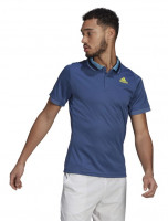 Muški teniski polo Adidas Freelift Primeblue Heat Ready Polo Shirt M - crew blue/acid yellow Muški teniski polo Adidas Freelift Primeblue Heat Ready Polo Shirt M - crew blue/acid yellow