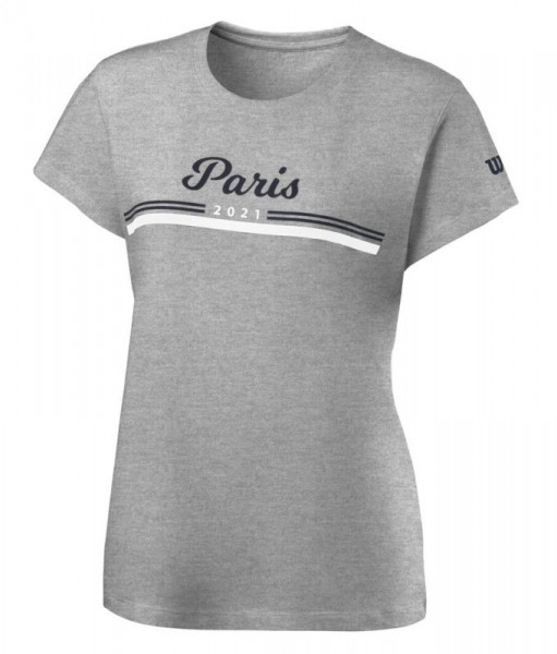 Marškinėliai moterims Wilson Paris Tech Tee W - heather grey