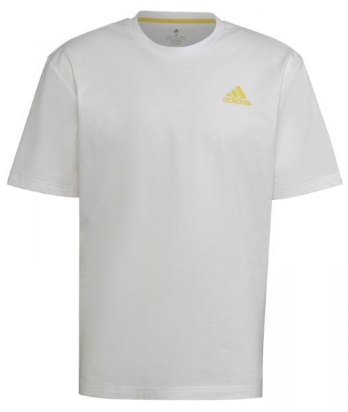 T-shirt da uomo Adidas Clubhouse Ballin Tennis T-shirt - white