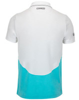 Muški teniski polo Lacoste Men's Lacoste SPORT Ultra-Dry Piqué Zip Tennis Polo Shirt - white/turquois Muški teniski polo Lacoste Men's Lacoste SPORT Ultra-Dry Piqué Zip Tennis Polo Shirt - white/turquois